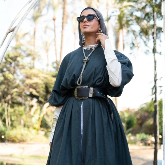 Ghalia Dress (Midi) فستان غالية (متوسط الطول) - Image 22