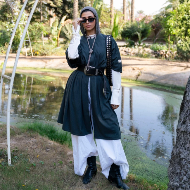 Ghalia Dress (Midi) فستان غالية (متوسط الطول) - Image 18