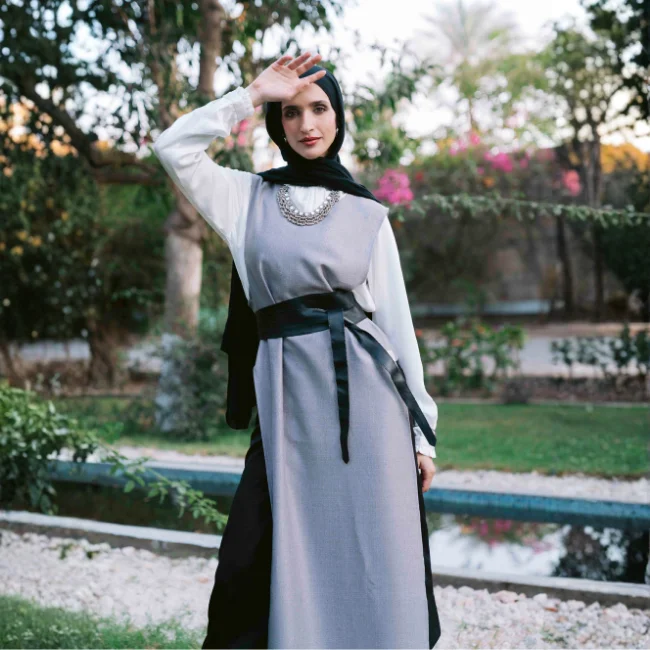 Hasnaa Linen Dress حسناء - Image 19