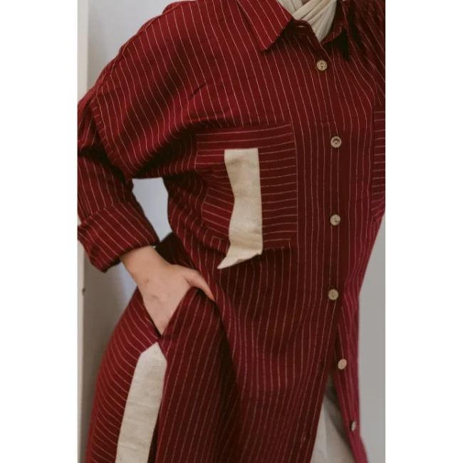 Striped Shirt Dress - Image 12