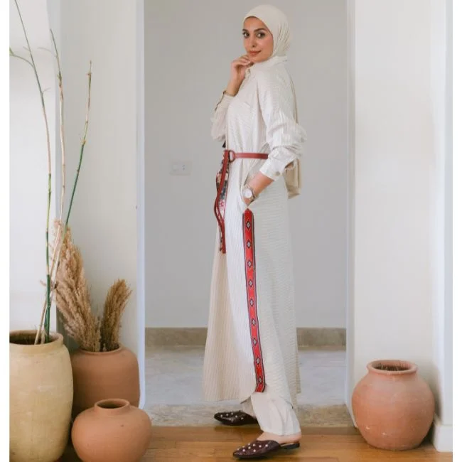 Striped Shirt Dress - Image 15